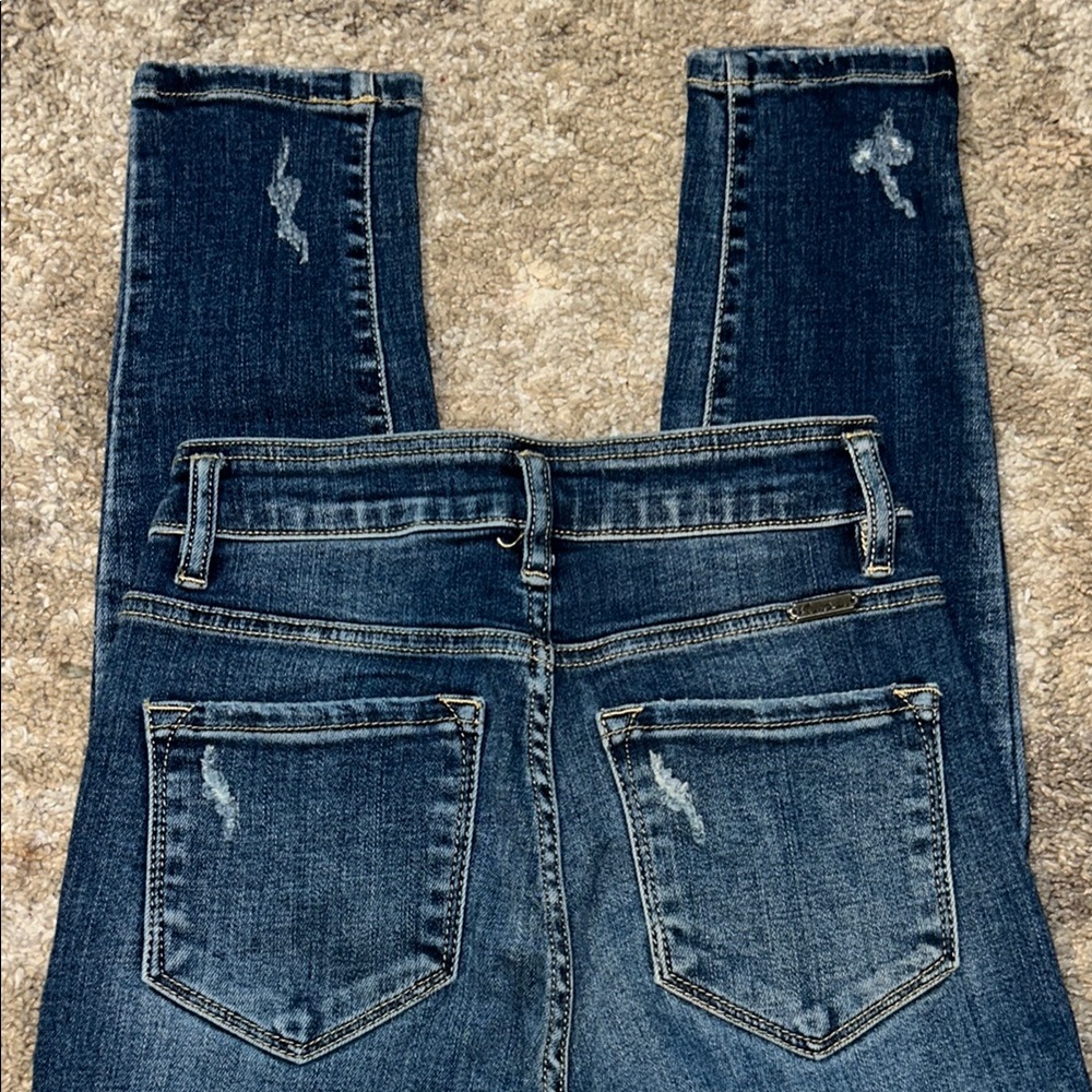 KanCan Blue High Rise Distressed Jeans - Picture 4 of 5